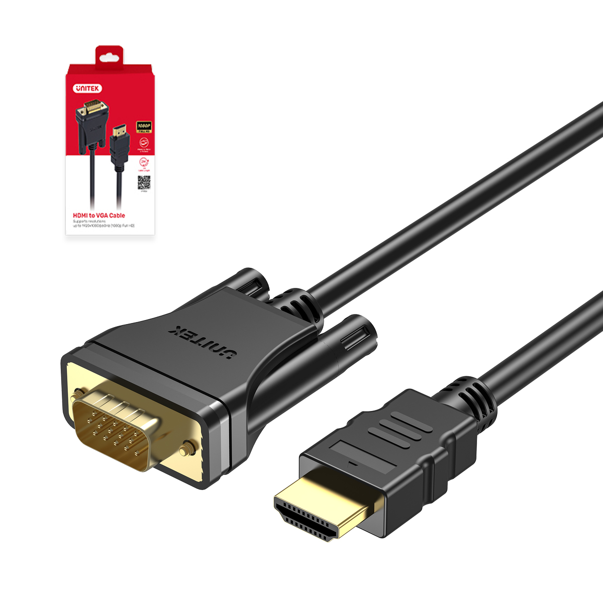 Unitek Kabel HDMI na VGA, FullHD 60Hz, 2 m