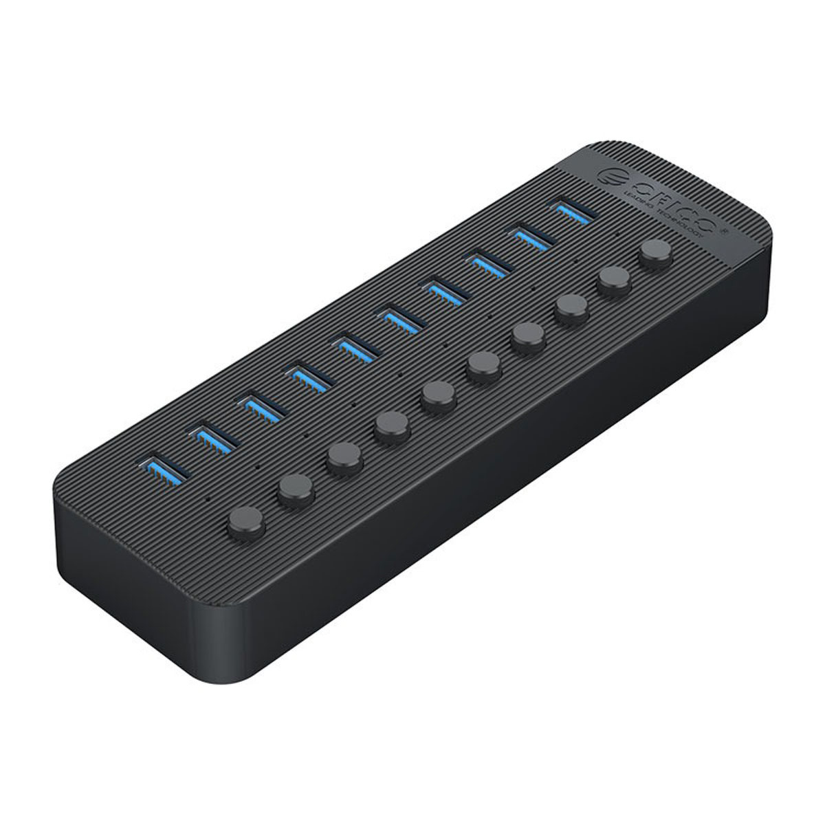 Orico Aktywny hub 10xUSB-A 5Gbps BC 1.2 48W czarny