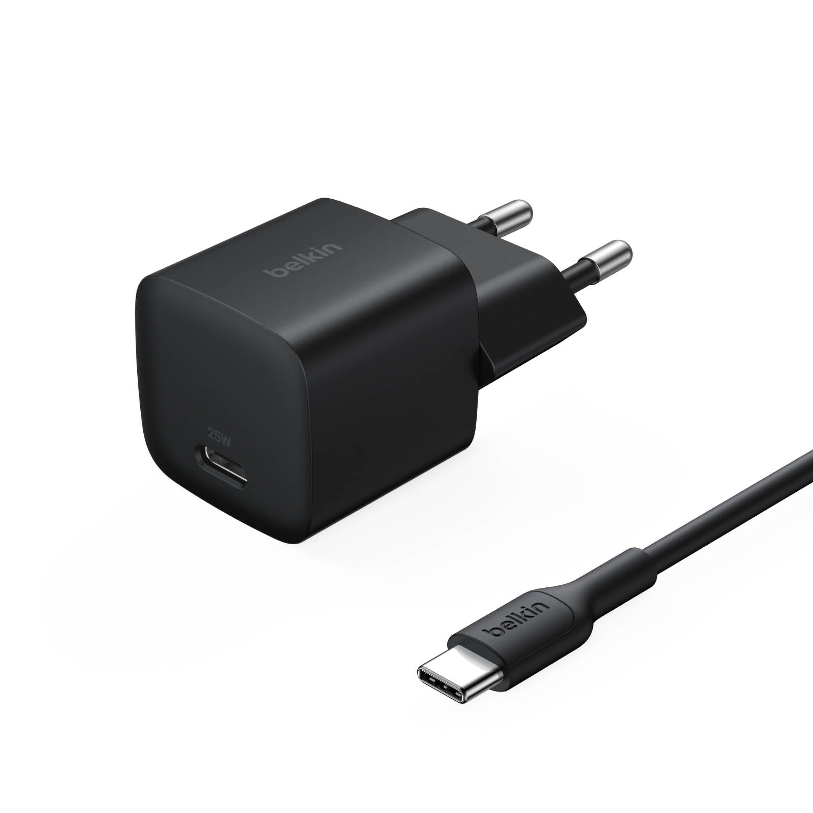 Belkin Ładowarka USB-C 25W PD 3.1, kompaktowa, kabel USB-C, czarna