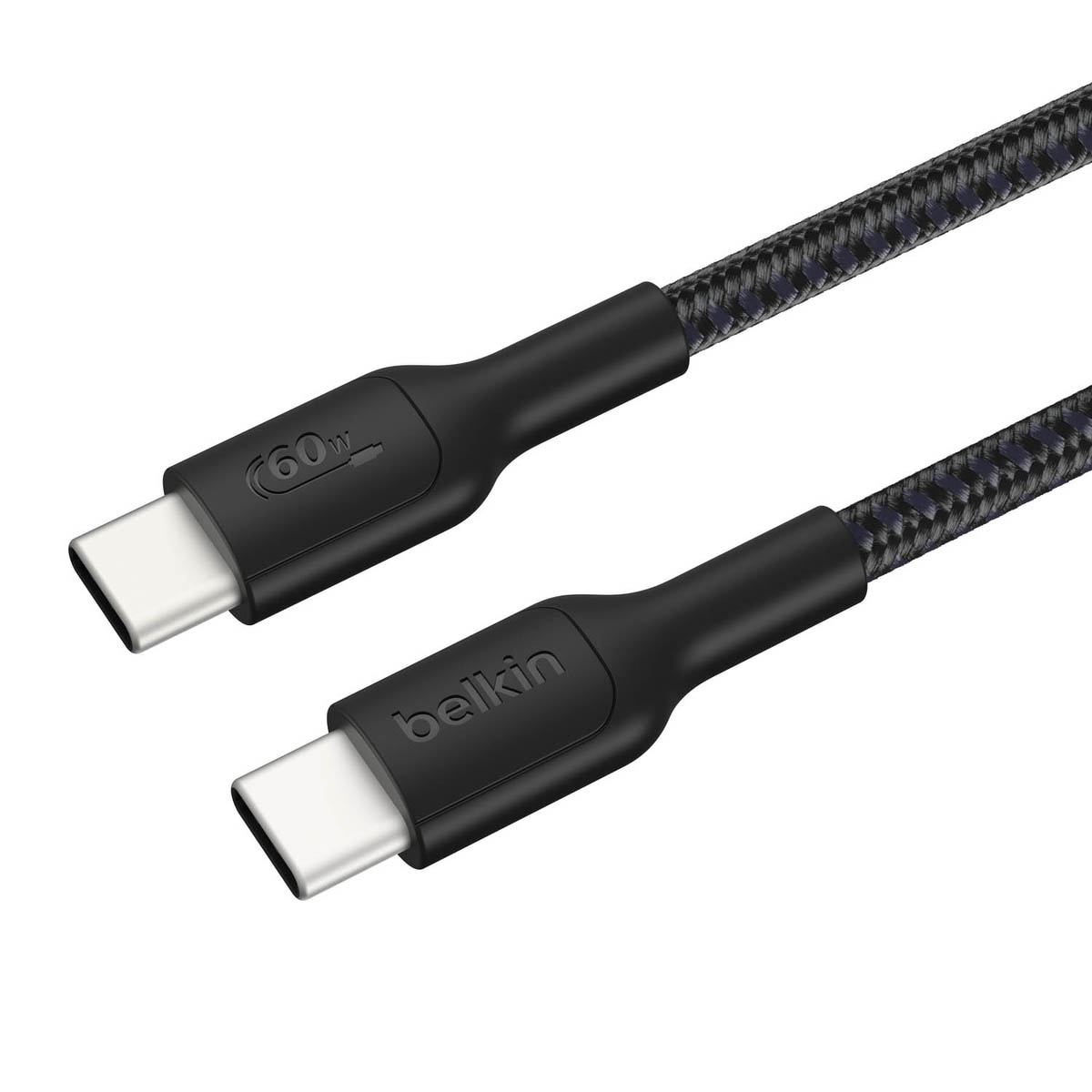 Belkin Kabel USB-C na USB-C 60W, w oplocie, do Nintendo Switch2, 2m, czarny