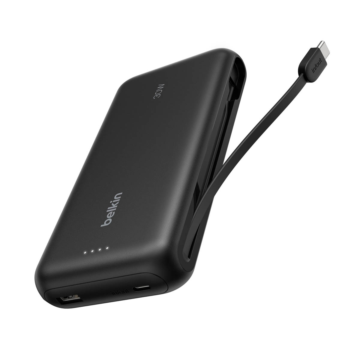 Belkin Powerbank 20 000 mAh do Nintendo Switch 2, 30W, wbudowany kabel USB-C, czarny