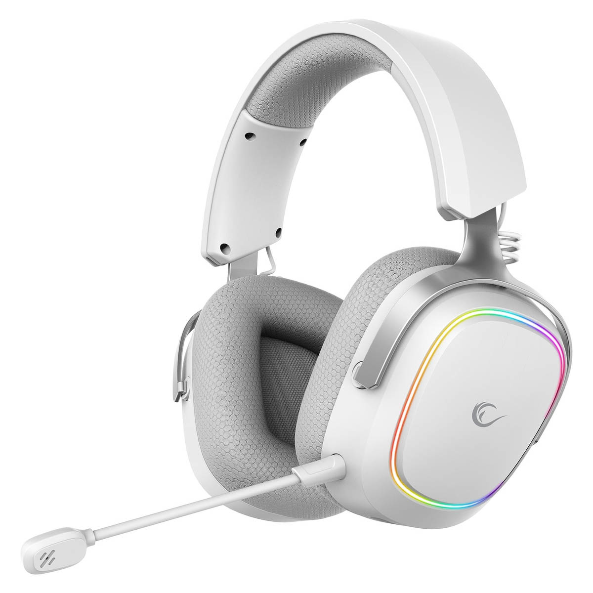 Rampage RETSU Słuchawki bezprzewodowe nauszne BT 2.4G RGB białe