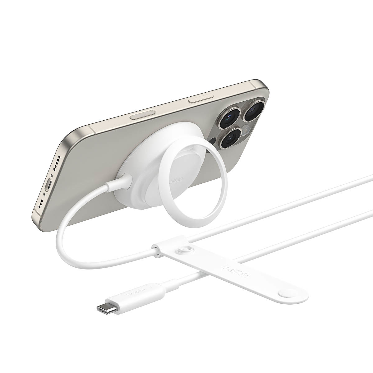 Belkin Ładowarka magnetyczna Qi2 25 W, zasilacz 36 W, biała