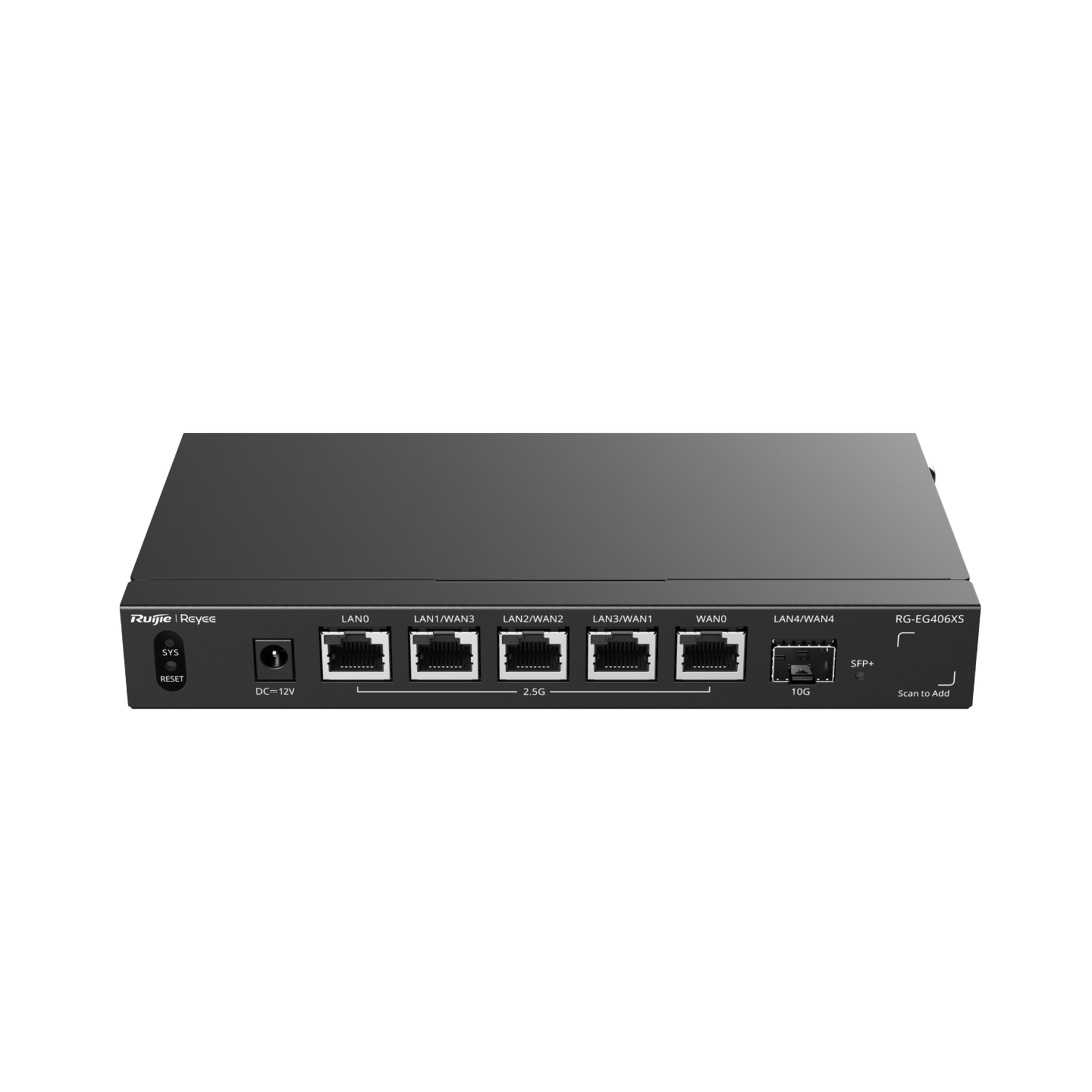Ruijie Reyee RG-EG406XS | Router, VPN, 6 portów, 1x2,5GE WAN, 1x2,5GE LAN, 3x2,5GE 1xSFP+ LAN/WAN, Cloud, Rack