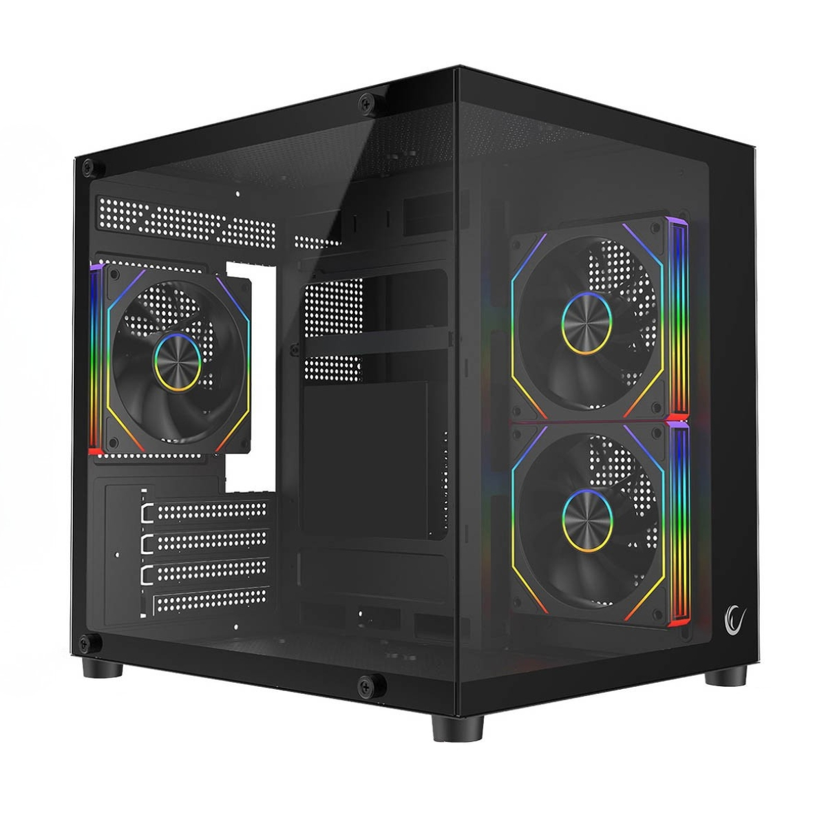 Rampage LUMID Obudowa PC M-ATX 3x fan ARGB czarna