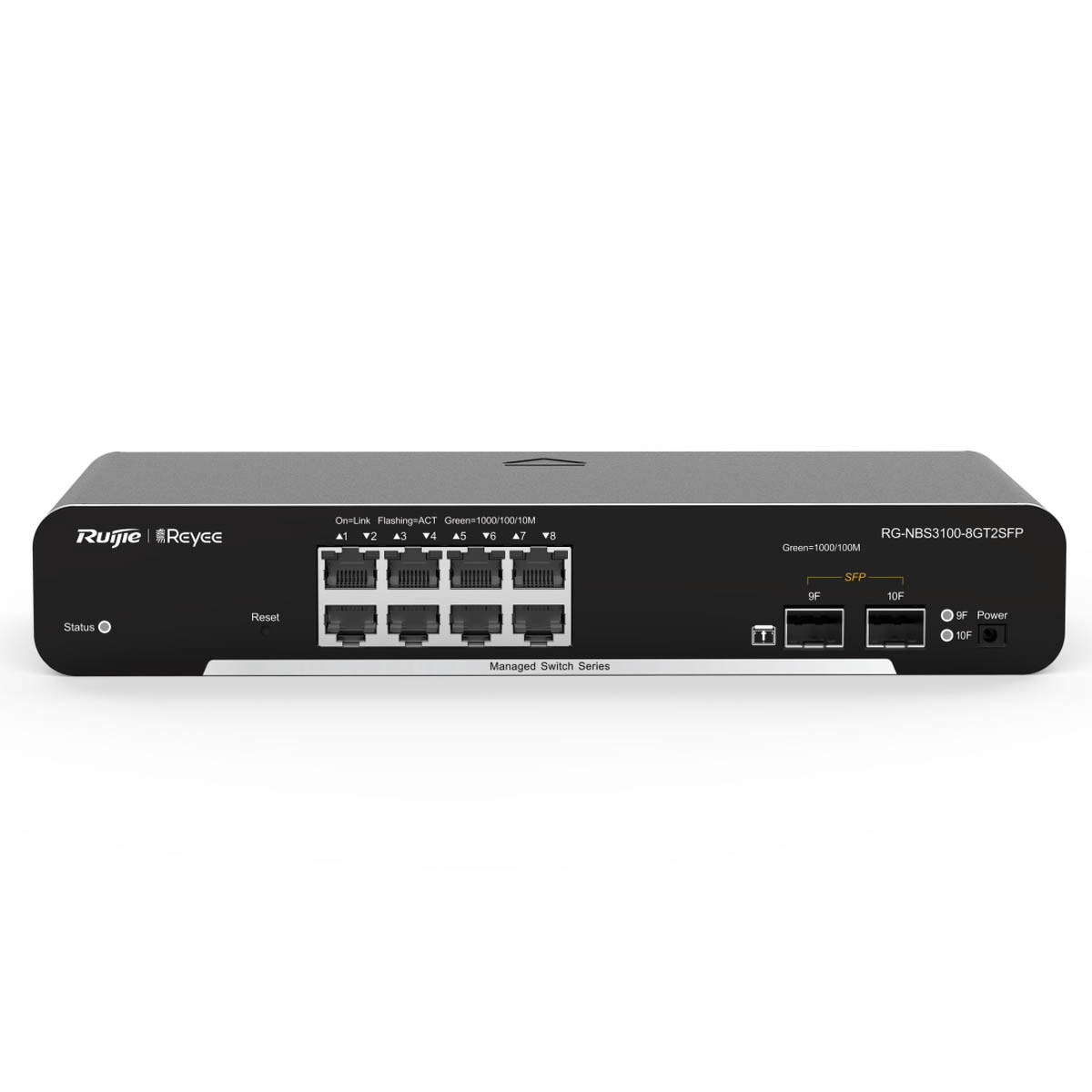Ruijie Reyee RG-NBS3100-8GT2SFP | Switch Zarządzalny, 10 portów, 8xGE, 2xSFP, Desktop, L2, Cloud