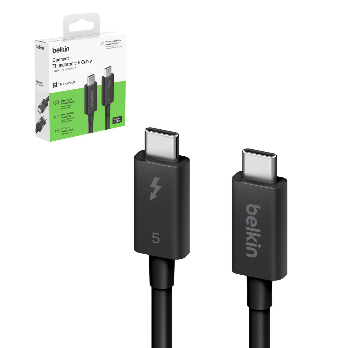 Belkin Connect Kabel Thunderbolt™ 5, 80 Gb/s, 240 W, 8K, 1 m