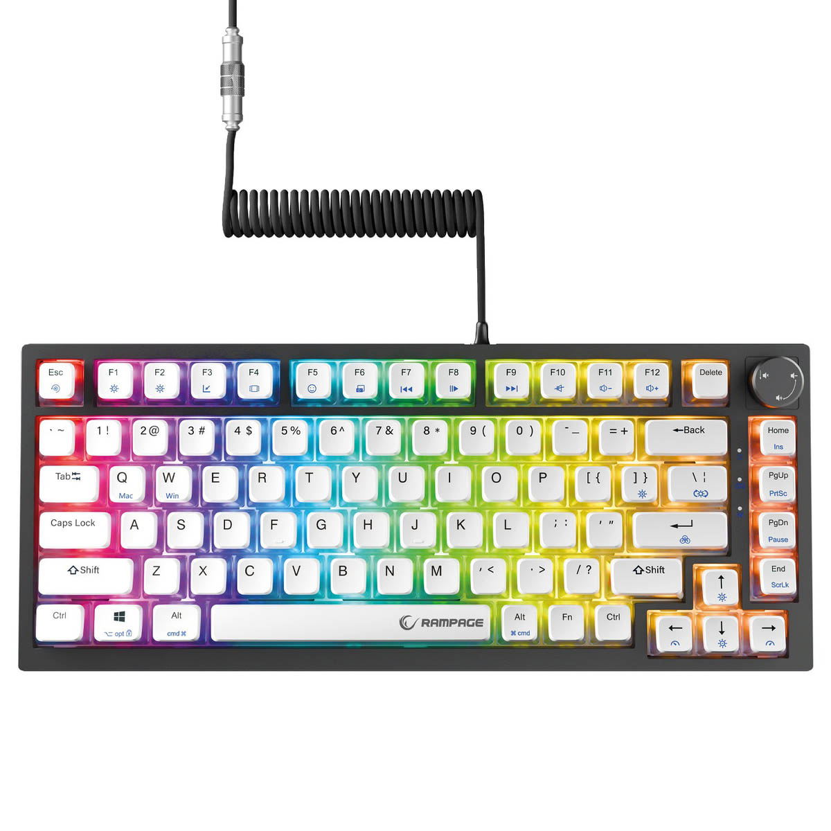 Rampage Klawiatura magnetyczna Zenith Pro 8000Hz, Hall Effect, RGB, Gateron KS-20, czarna