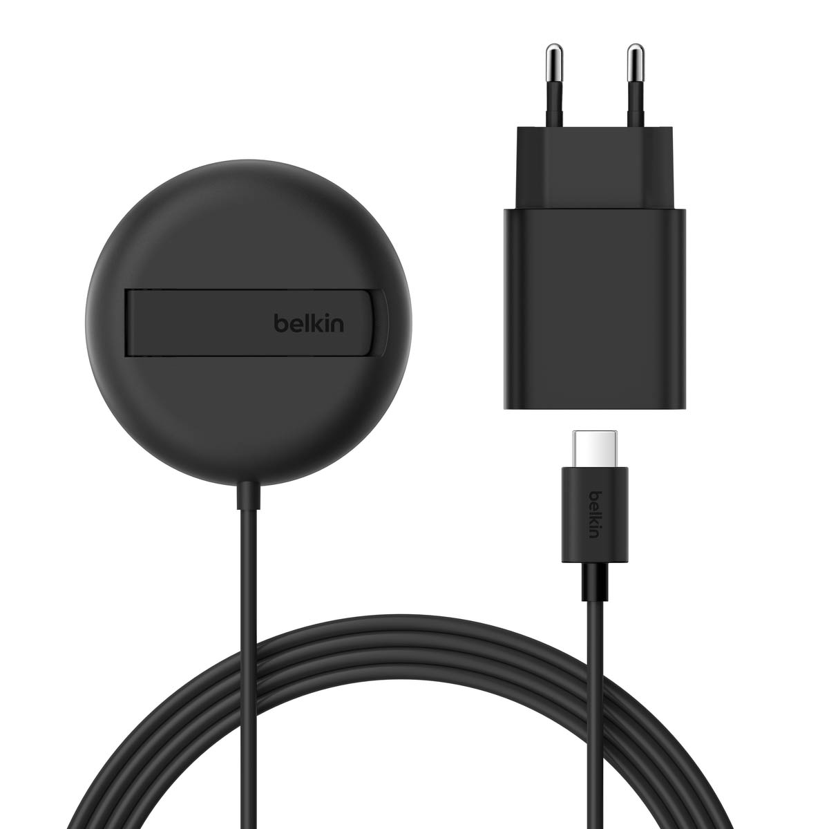 Belkin Ładowarka magnetyczna, Qi2 15W, rozkładana, zasilacz 20W, czarna