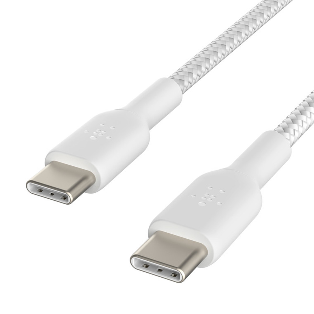 Belkin Kabel USB C na USB C 60W oplot, biały 2m