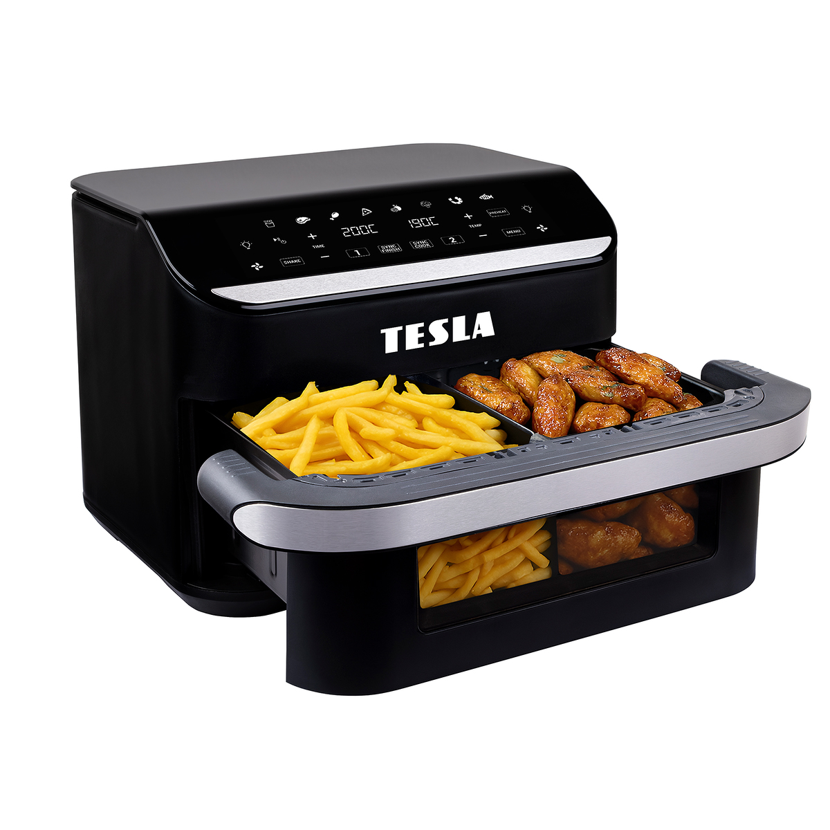 TESLA AirCook FlexiZone Q570 XXL Dualna frytkownica beztłuszczowa 10l