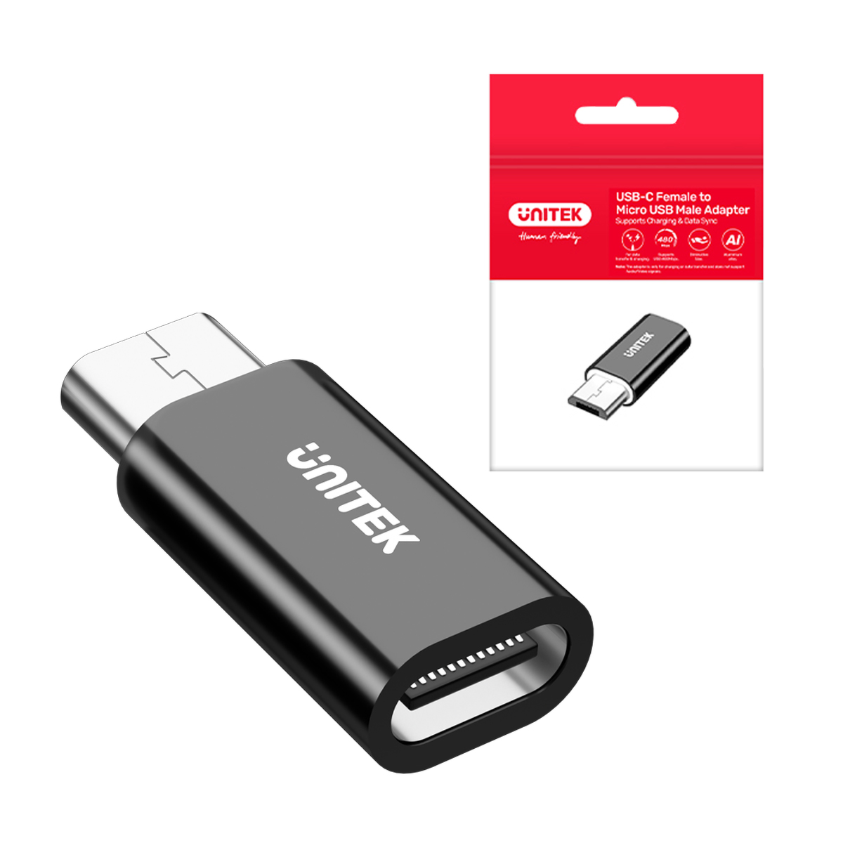 Unitek Adapter USB-C do Micro USB A1050ABK03