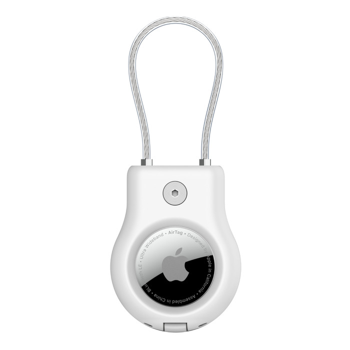 Belkin Uchwyt na AirTag z linką metalową, biały