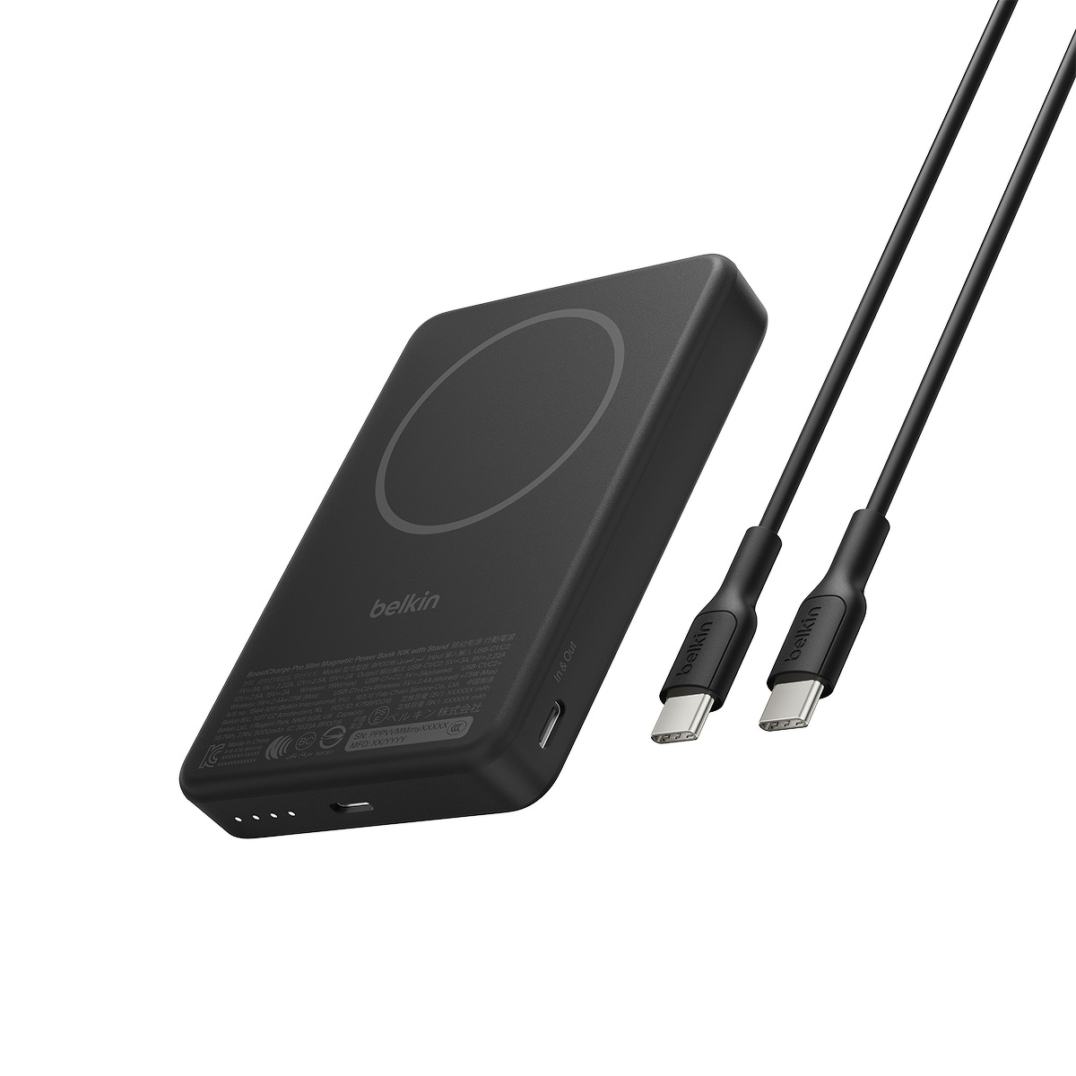 Belkin BoostCharge Powerbank 10000 mAh, magnetyczny 15 W, USB-C 30 W, czarny