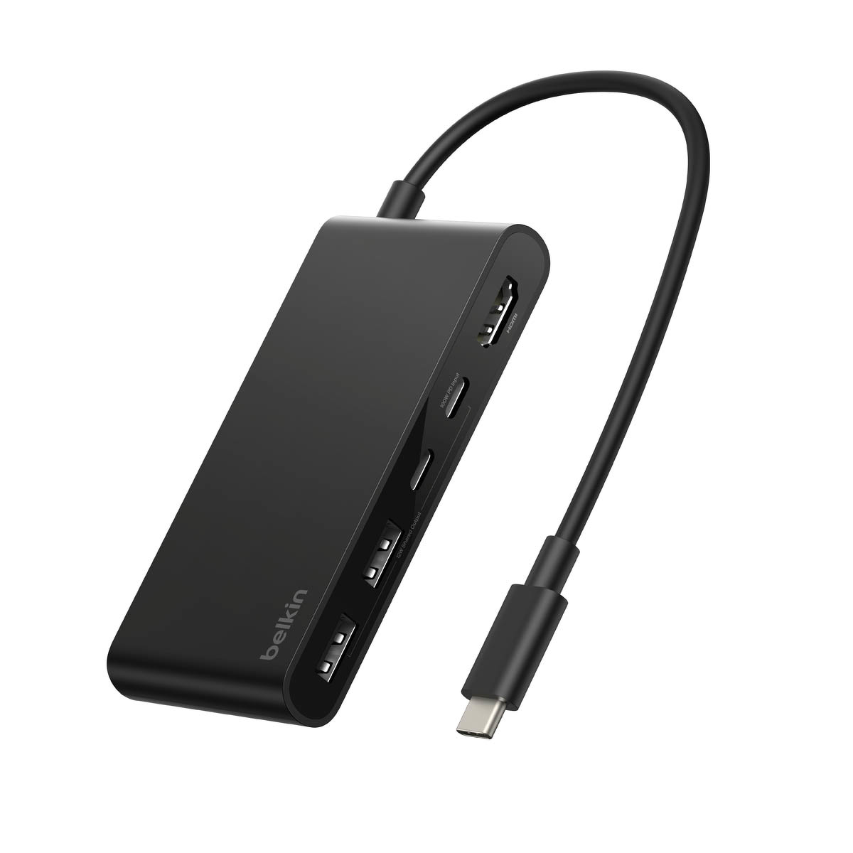 Belkin Hub USB-C, 2 x USB-A, 2 x USB-C PD 100W, HDMI 2.0 4K, 5Gbps, czarny
