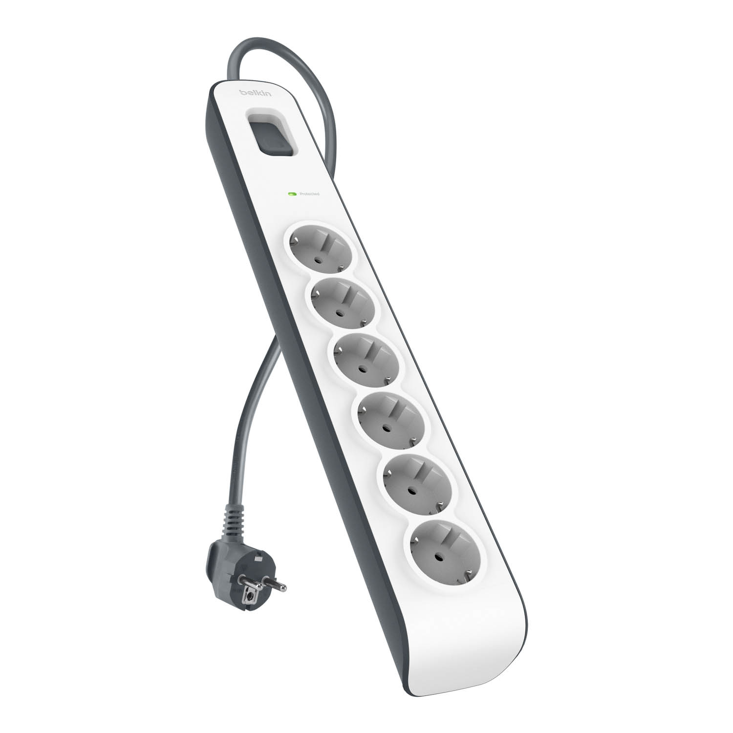 Belkin Listwa zasilająca przeciwprzepięciowa 650J, 6 gniazd Schuko, 2m