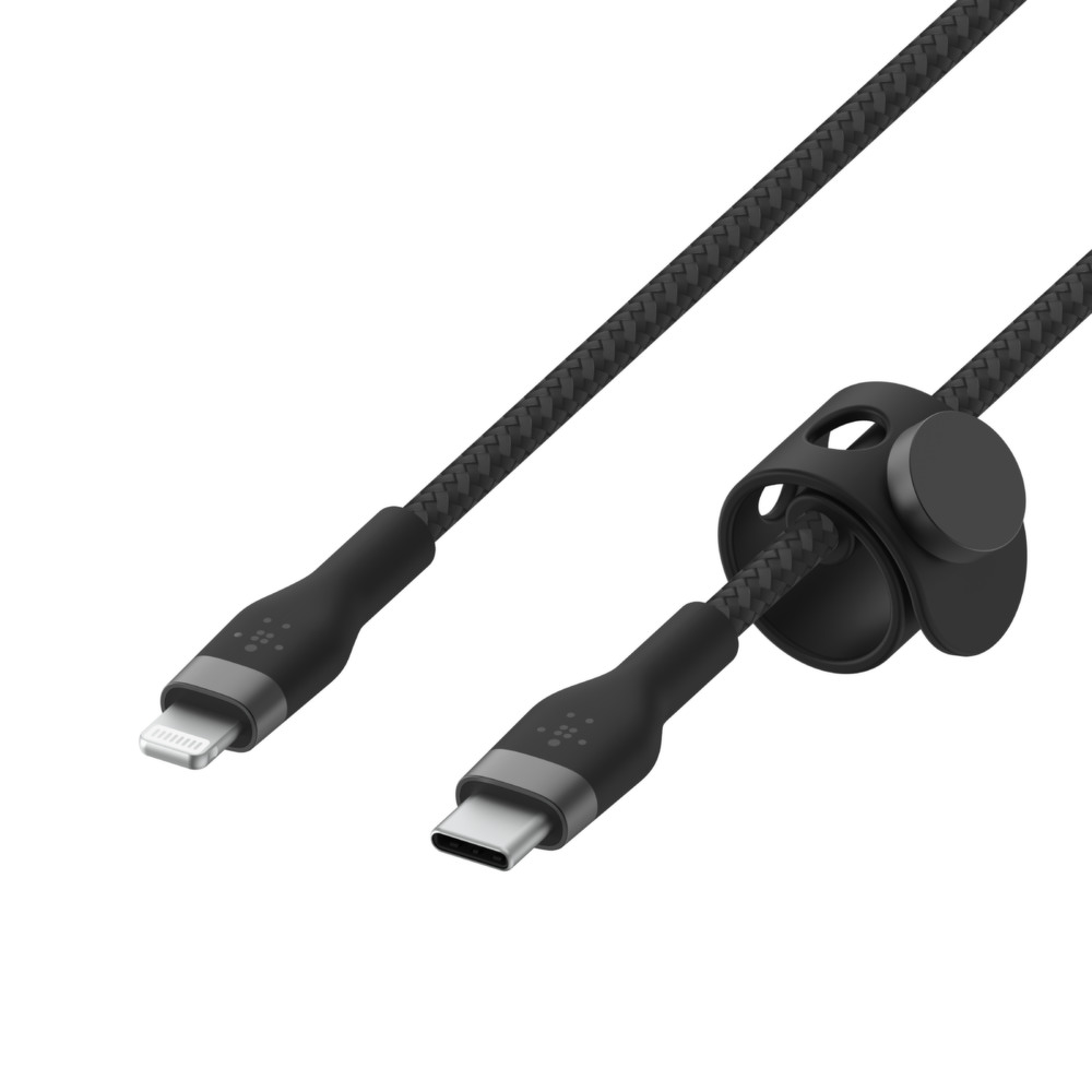 Belkin Kabel w oplocie, USB-C do Lightning, 2 m, czarny
