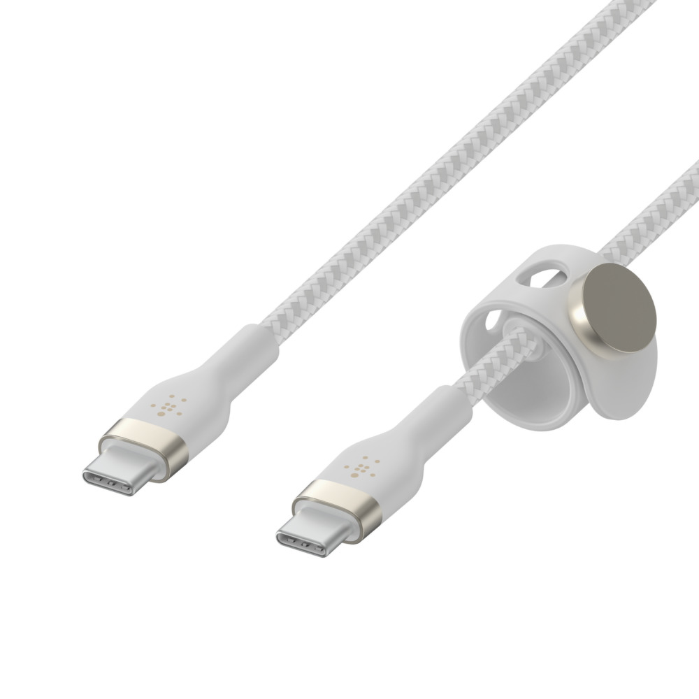 Belkin Kabel USB-C na USB-C, w oplocie, 2m, biały