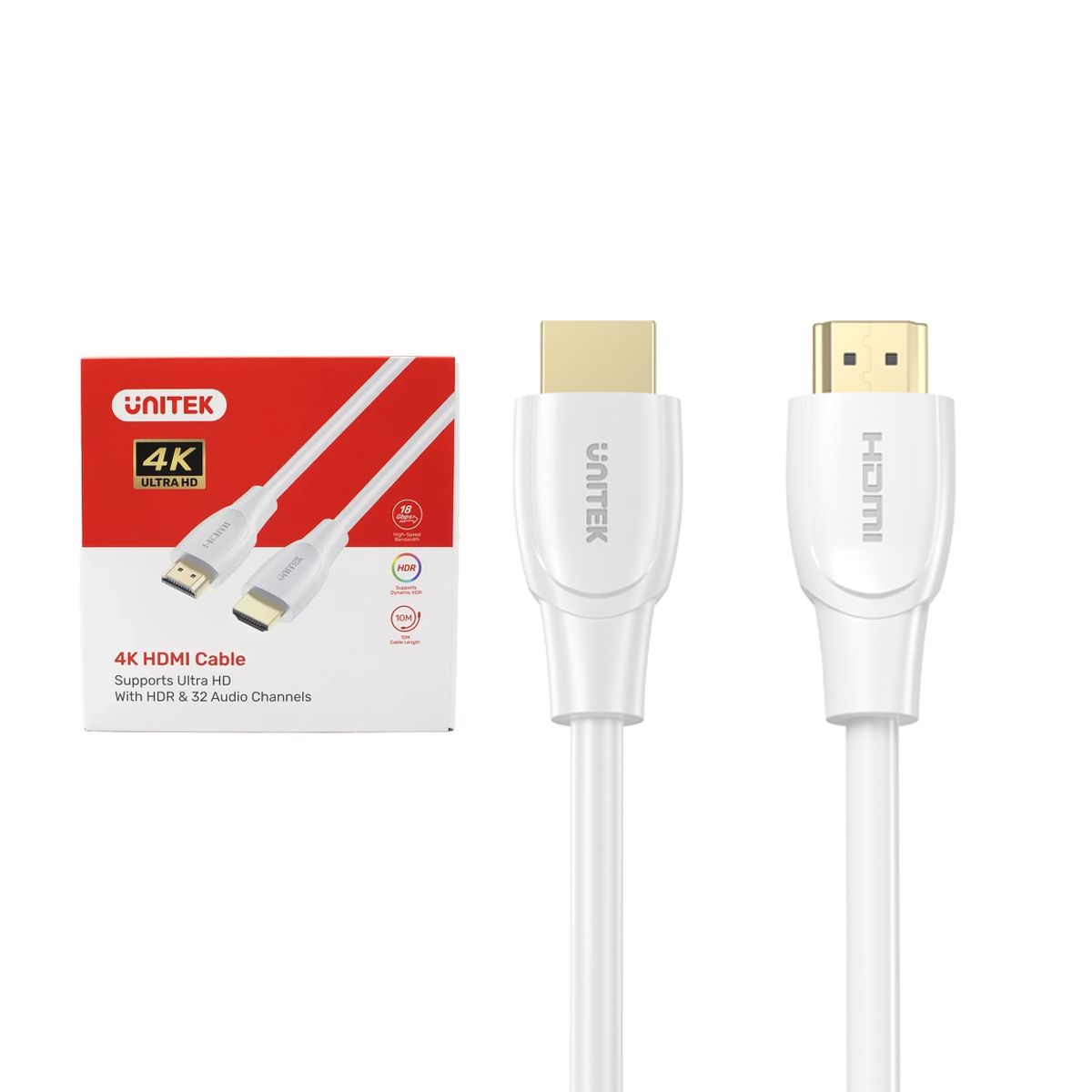 Unitek Kabel HDMI 2.0 4K biały 1,5m