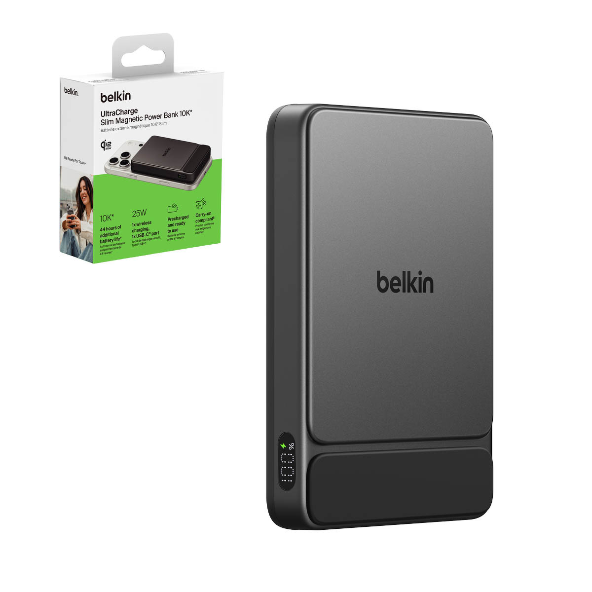 Belkin UltraCharge Powerbank 10000 mAh, magnetyczny Qi2 25W, BPD022HQBK