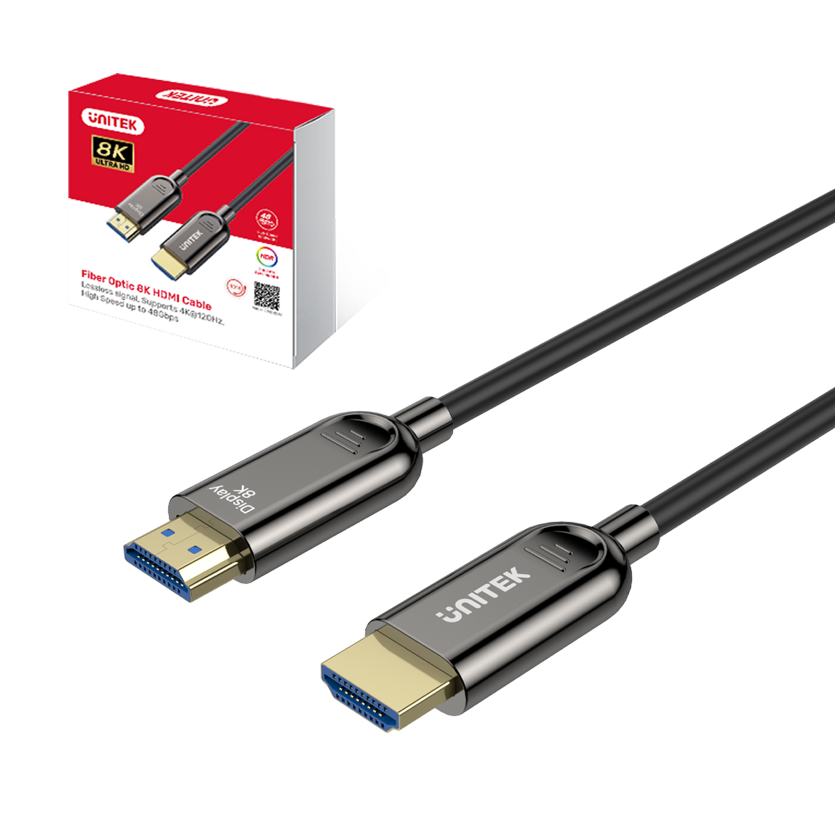 Unitek Kabel optyczny HDMI 2.1 AOC 8K 120Hz 3m